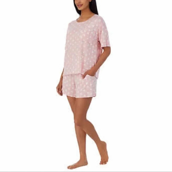 Disney Women's 2 Piece Short Sleeve Shirt & Short Pajama Set - Picture 2 of 4
